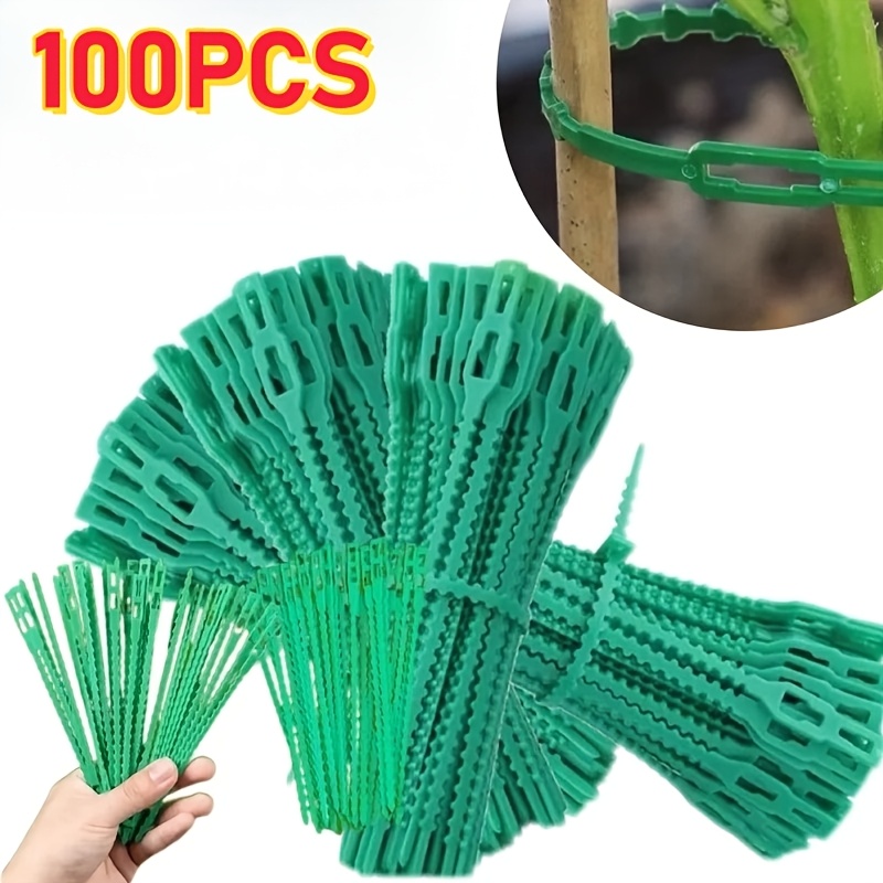 Vine Climbing Plastic - 100 шт. многоразовых регулируемых подвязок для