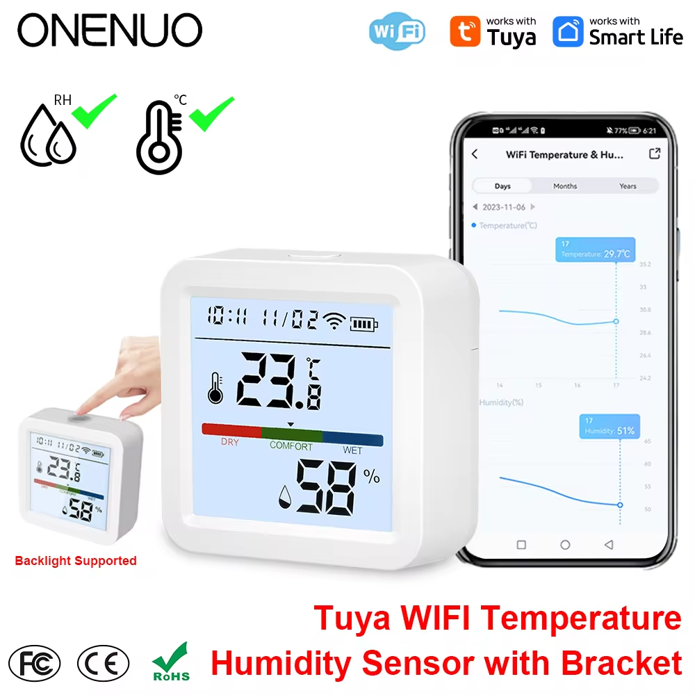 Digital Hygrometer Probe - ONENUO Tuya Wi-Fi датчик температуры и