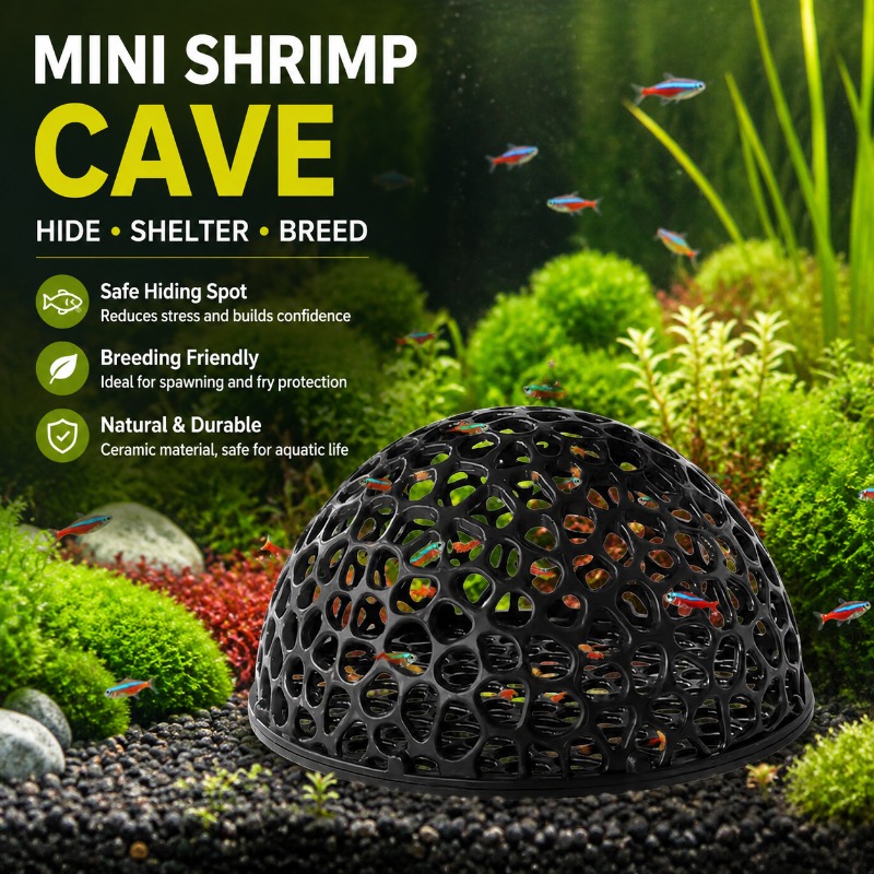 Hide Cave Ceramic - Миниатюрная пористая керамическая пещера для креветок,