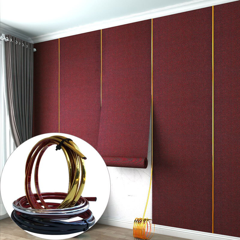 Pvc Panel Background - Новые самоклеящиеся красивые края ПВХ золотые