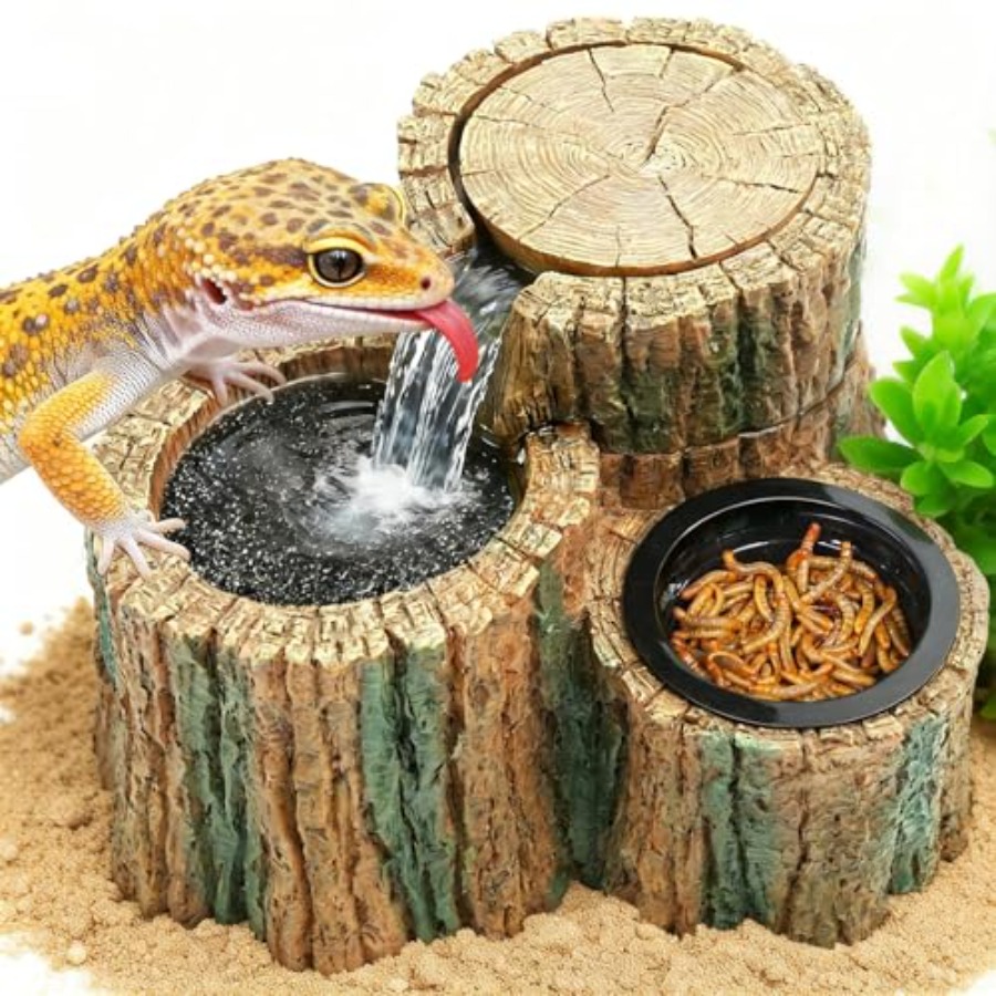 Water Dish Reptile - Фонтан-поилка для рептилий 2-в-1 с контейнером