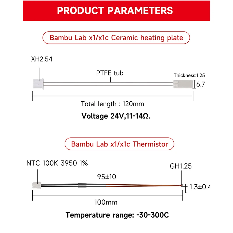 Для Bambulab Hotend нагревател – обзор и цена Ceramic Heat Emitter