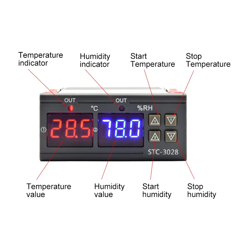STC-3028 светодиодный цифровой – обзор и цена Digital Hygrometer Probe