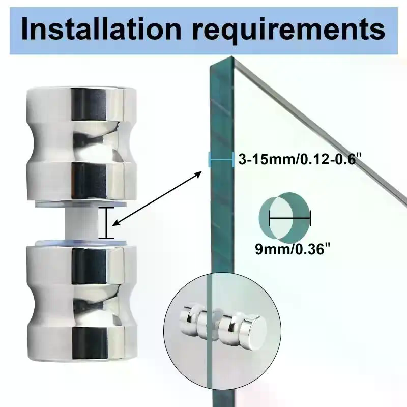 Стильная ручка для стеклянных  – обзор и цена Glass Door Hinge