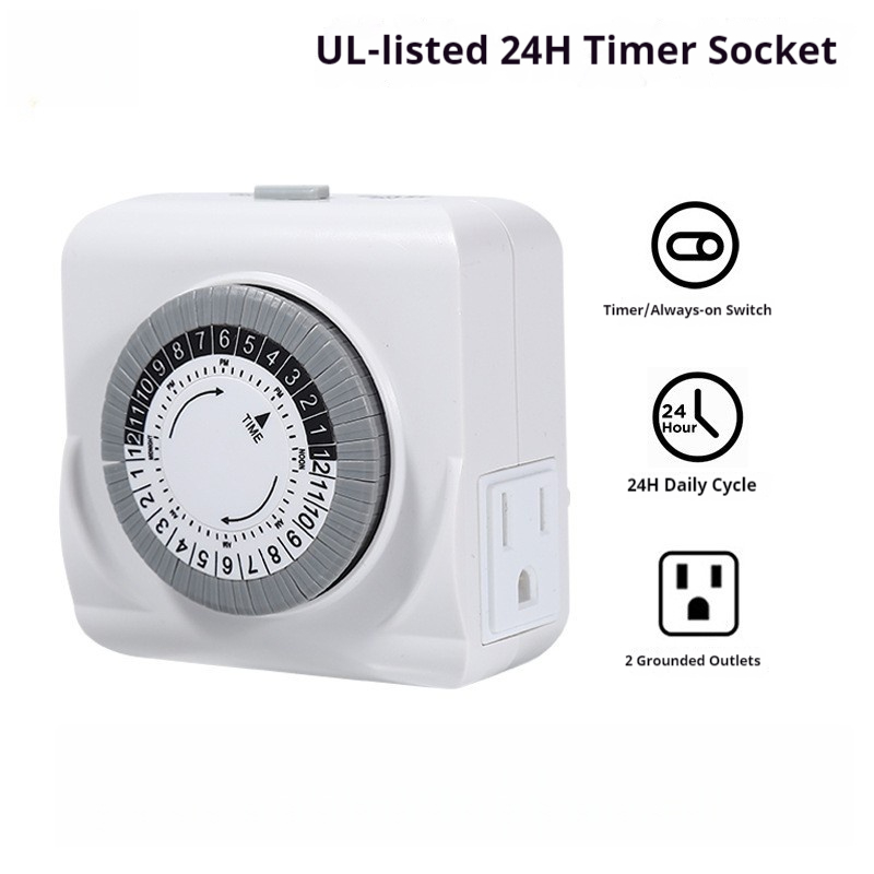 Таймер-розетка с автоматически – обзор и цена Timer Dual Outlet