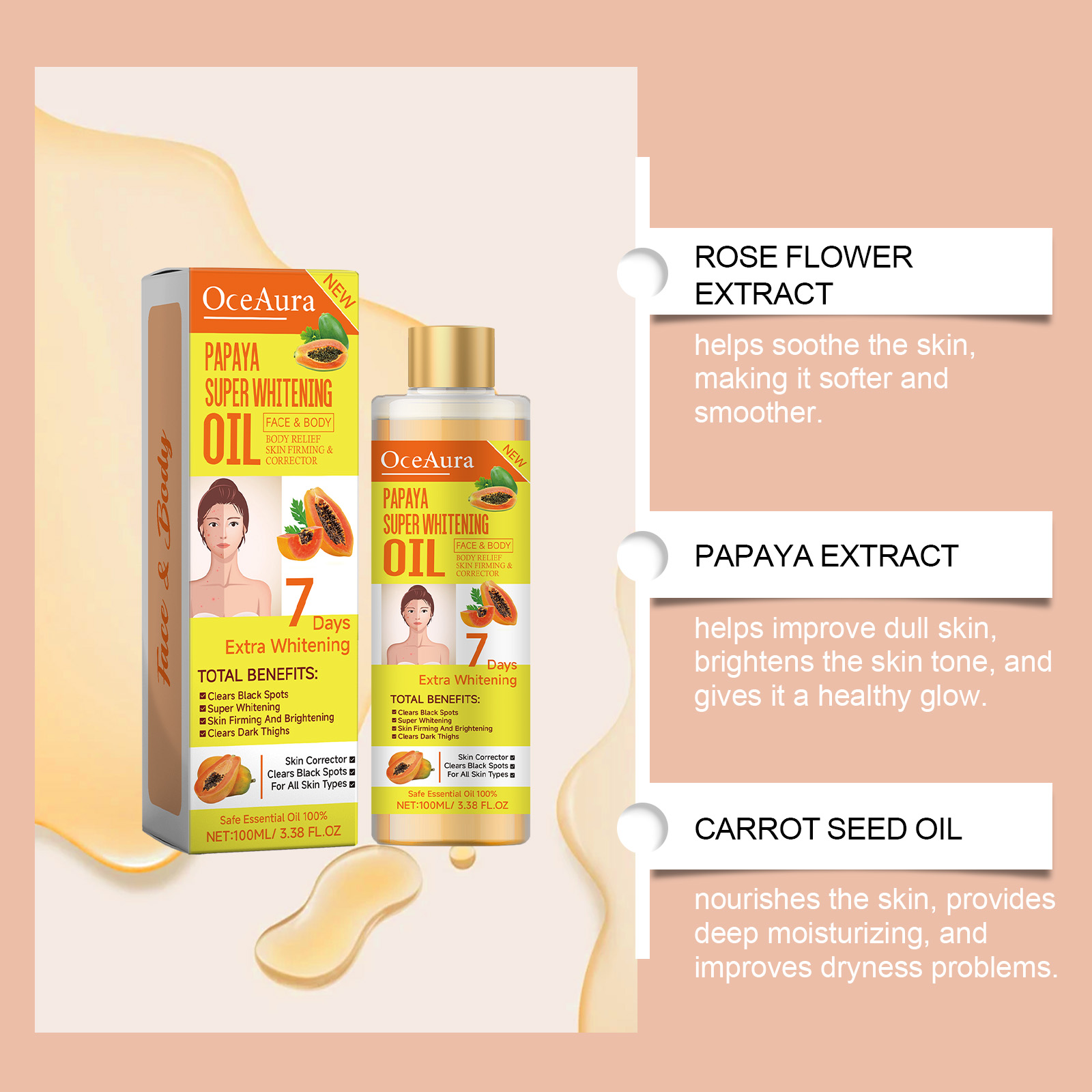 Отбеливающее масло для тела, 1 – обзор и цена Substrate Coconut Fiber